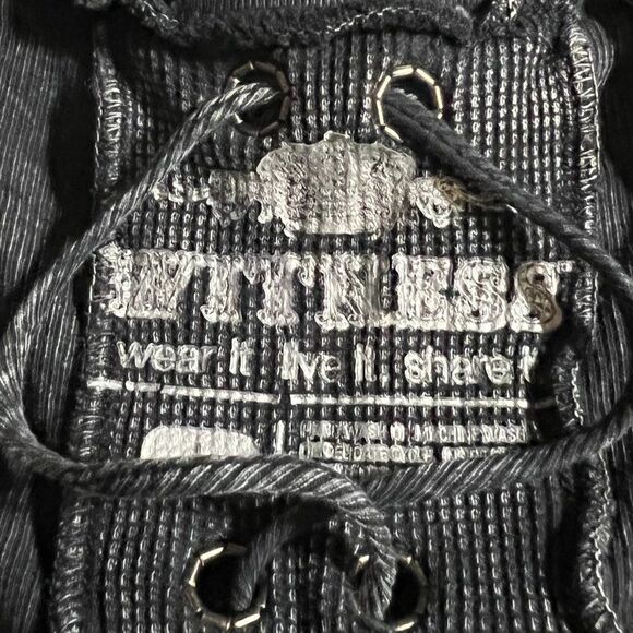 Witness Burnout Cross Tie Rhinestone Tank Size Large - Picture 4 of 4